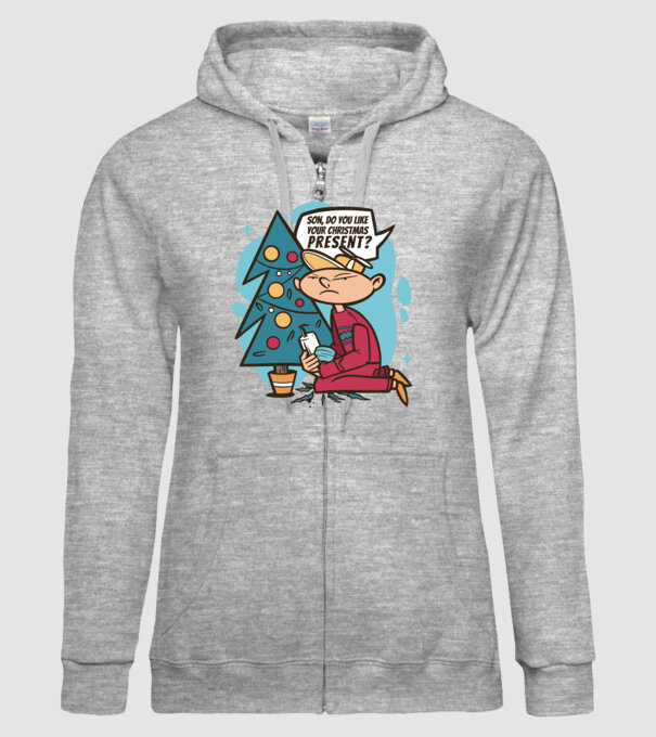 Cadouri de Crăciun model gri pe tricou