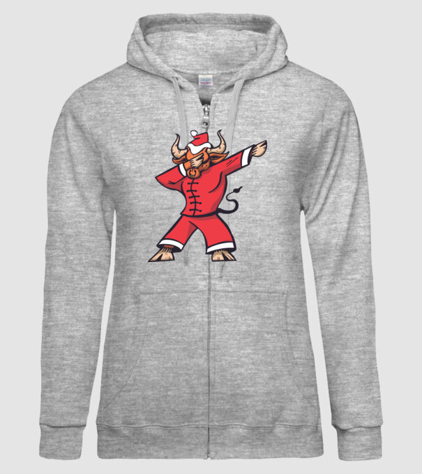 Taur de Crăciun DAB model gri pe tricou