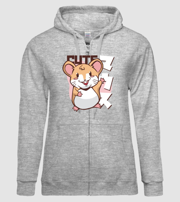 Șoarece Kawaii model gri pe tricou