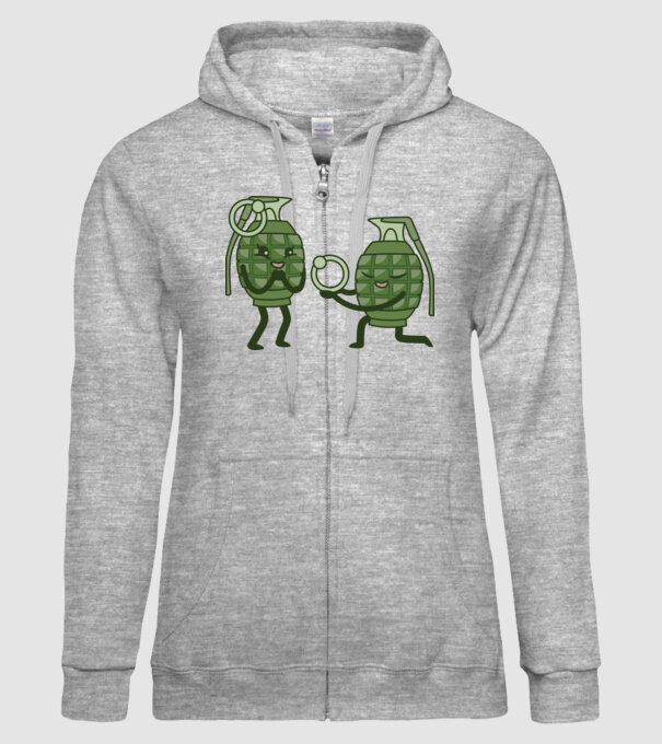 Grenadă de mână Cerere în căsătorie Dragoste model gri pe tricou
