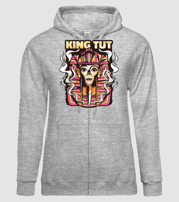 King Tut - Faraonul Tutankhamon model gri pe tricou