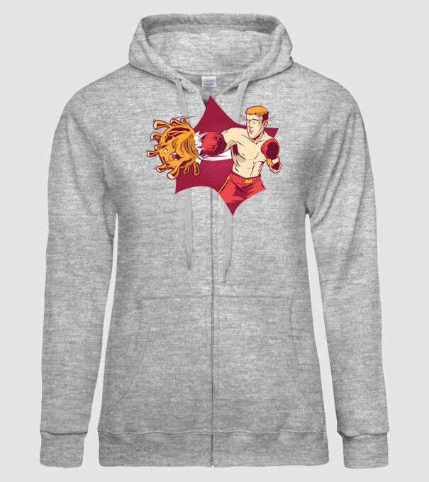 Coronavirus KO - Box model gri pe tricou