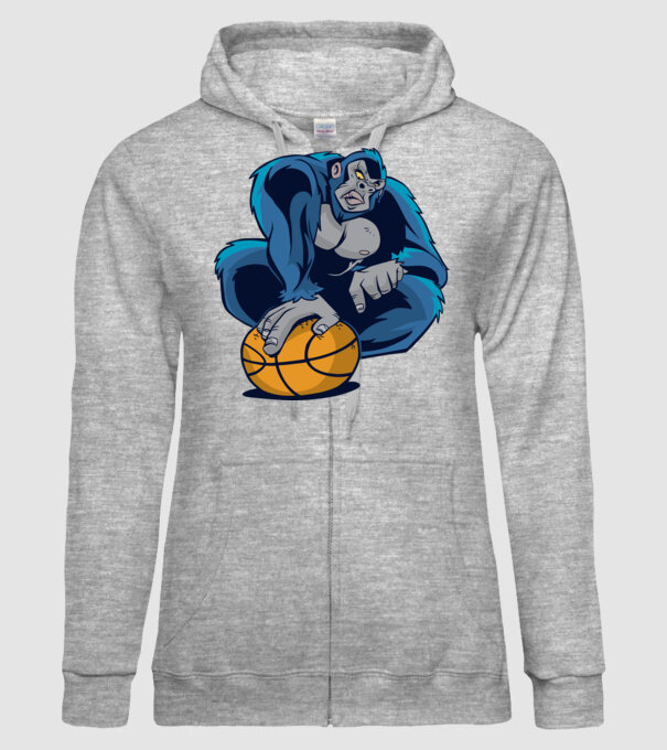 Gorilă Baschet model gri pe tricou