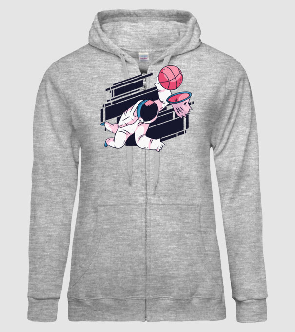 Astronaut Baschetbalist model gri pe tricou