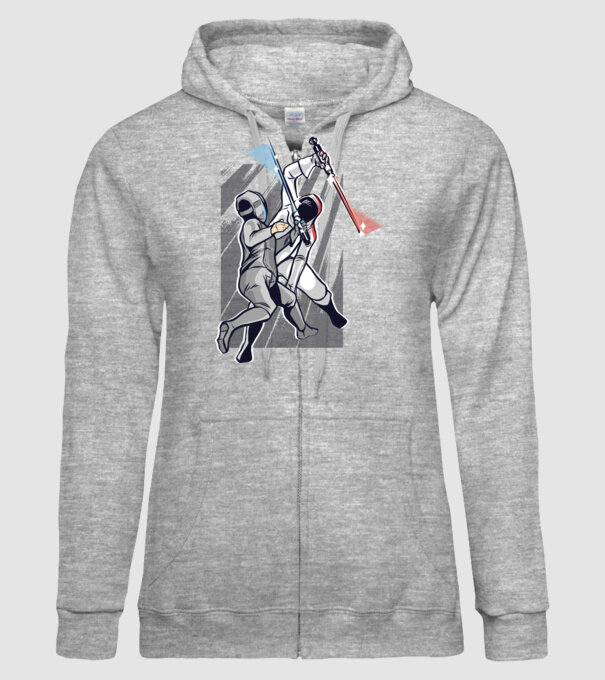Sabie laser scrimă model gri pe tricou