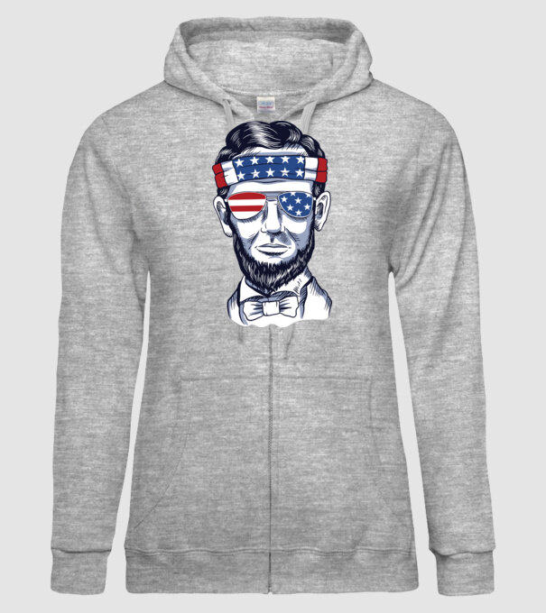 Lincoln USA model gri pe tricou