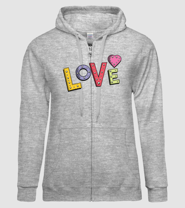 'Inscripție Love pentru Valentine''s Day' model gri pe tricou