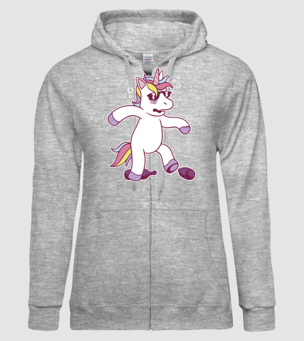 Mahmureală unicorn model gri pe tricou