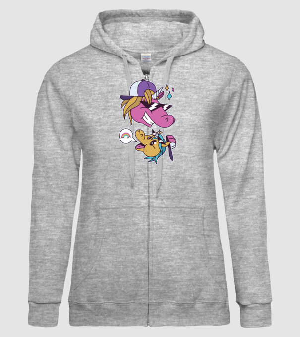 Unicorni cool model gri pe tricou