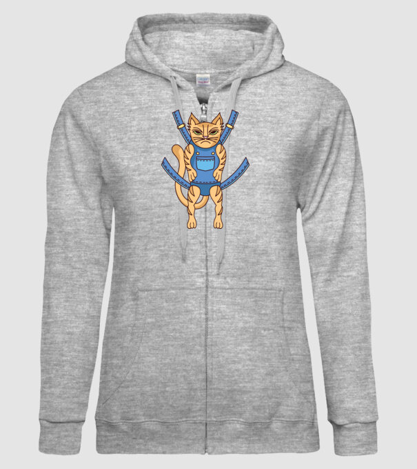 Pisică Supărată model gri pe tricou
