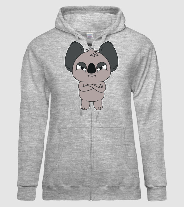 Koala Supărat model gri pe tricou