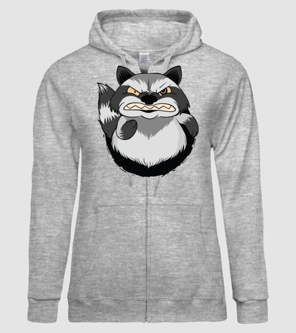Raton furios model gri pe tricou