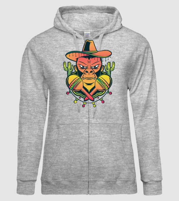 Gorila mexicană model gri pe tricou