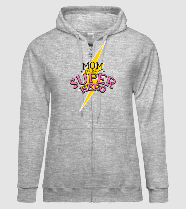 Mom is my Superhero tricou pentru mama model gri pe tricou