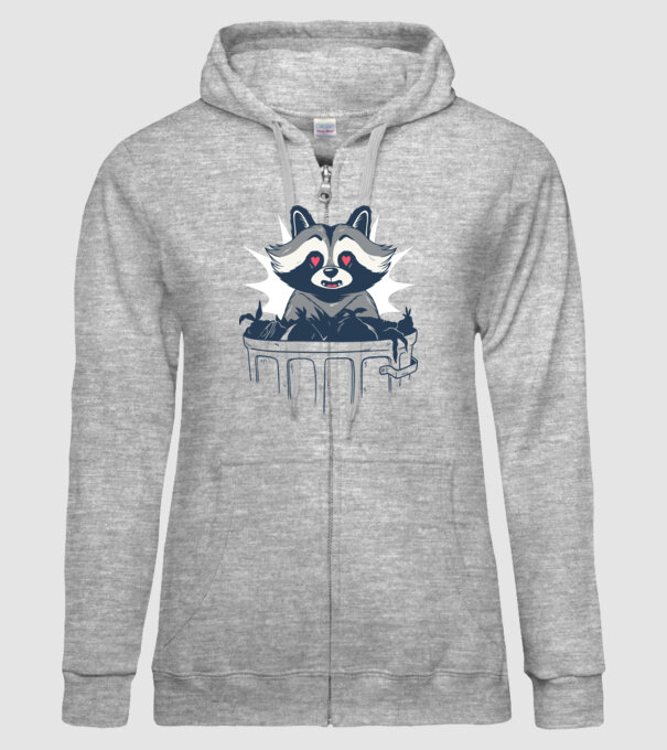 Raton model gri pe tricou