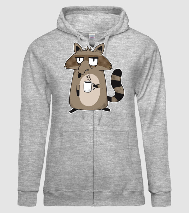 Raton cu cafea model gri pe tricou