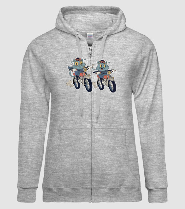 Pisicuțe motocicliste model gri pe tricou