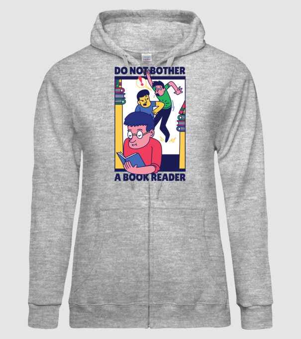 Nu mă deranja în timp ce citesc model gri pe tricou