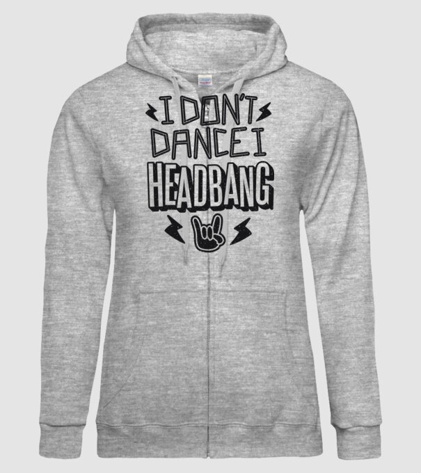 Nu dansez, fac Headbang model gri pe tricou