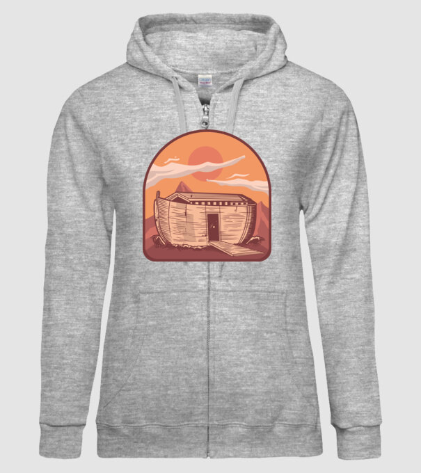 Arca lui Noe model gri pe tricou
