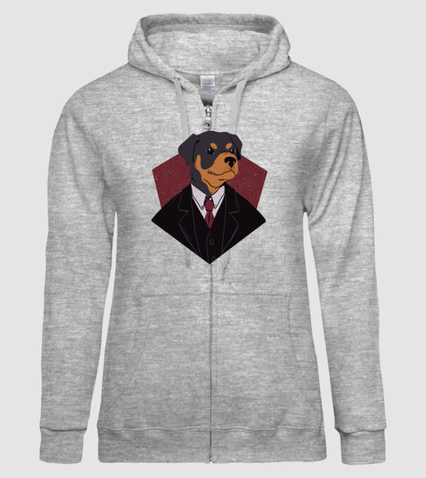 Câine în Costum model gri pe tricou