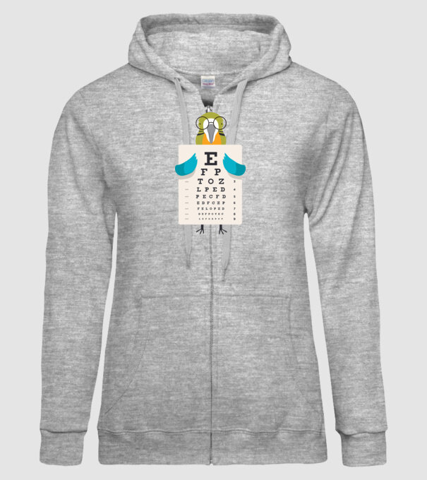 Oftalmolog papagal model gri pe tricou