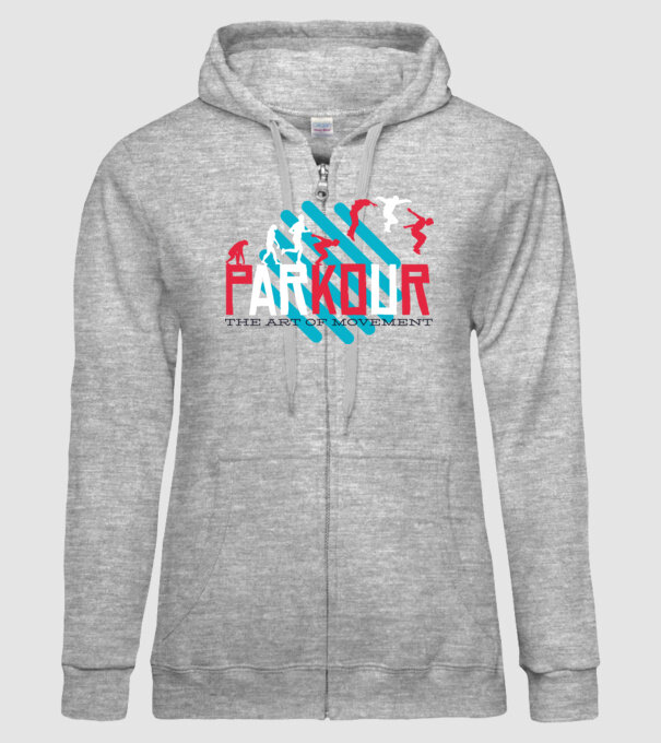 Parkour - Arta mișcării model gri pe tricou