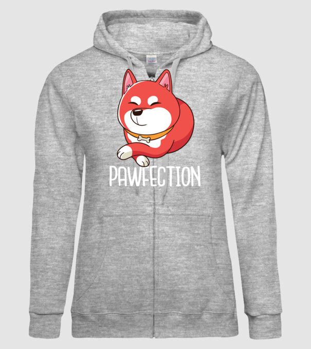 Pawfection Shiba Perfect model gri pe tricou