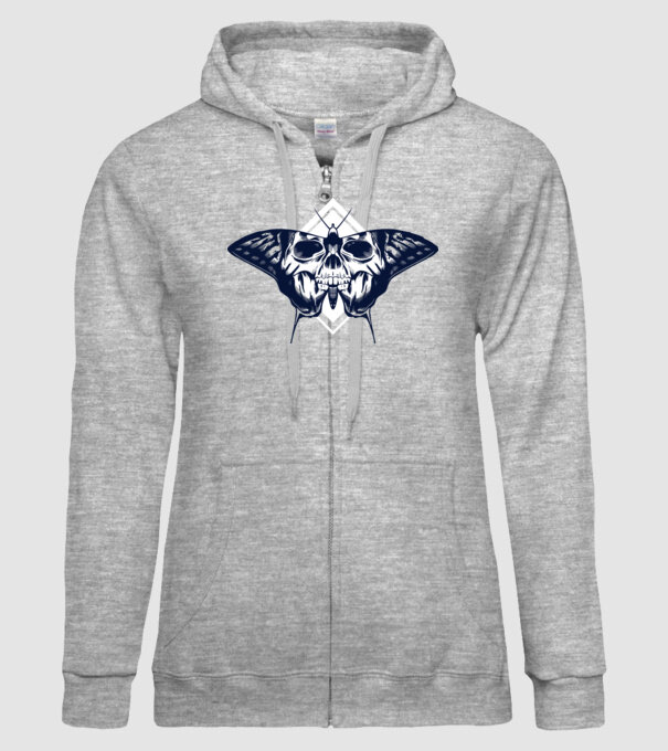 Craniu fluture model gri pe tricou
