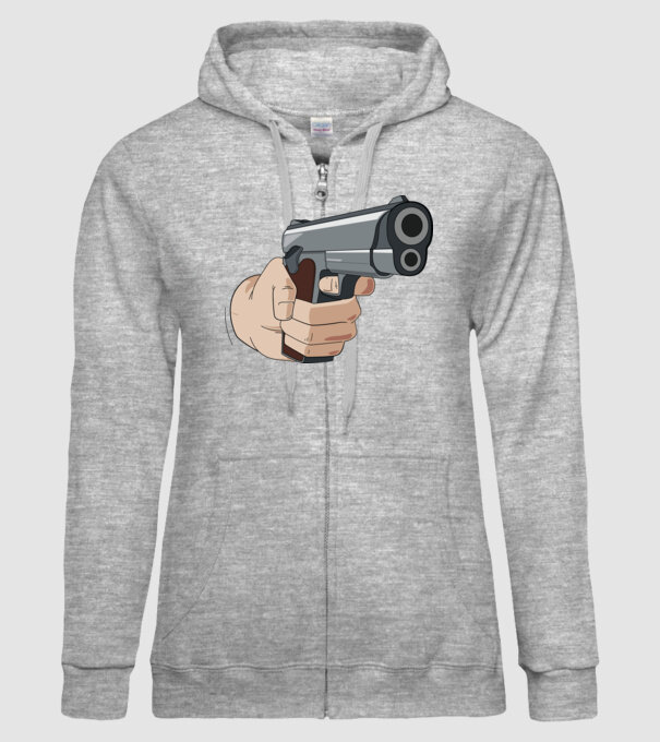 Pistol model gri pe tricou