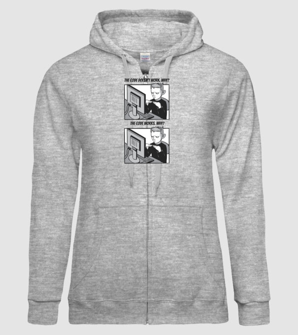 Programator Meme model gri pe tricou