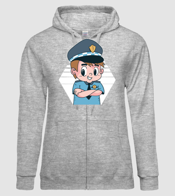 Polițist Copil model gri pe tricou