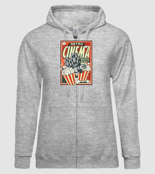 Afiș cinema retro model gri pe tricou