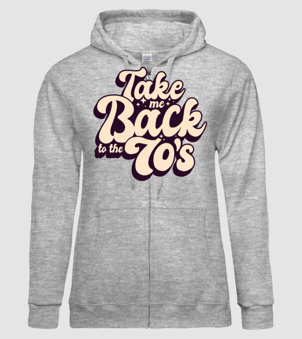 'Retro - Take me back to the 70''s' model gri pe tricou