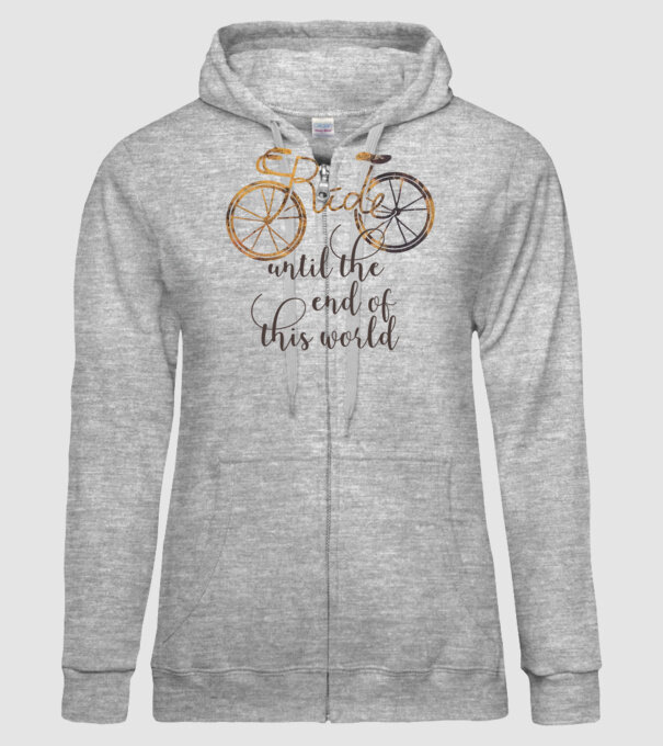Ride until the end of this world model gri pe tricou