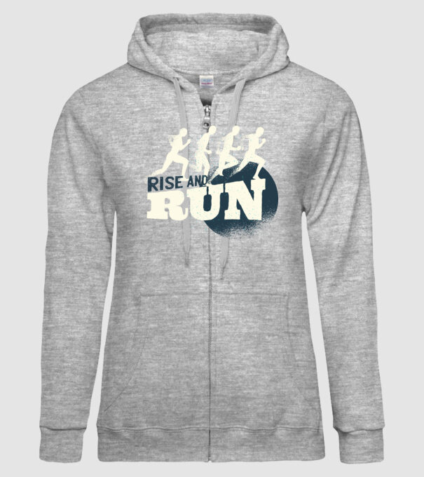 Rise and Run - Tricou pentru alergători model gri pe tricou
