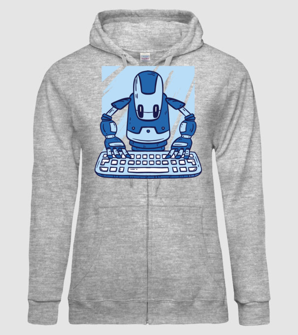Automatizare robot model gri pe tricou