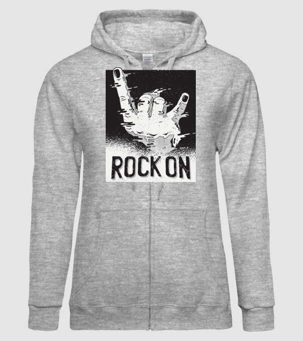 Rock On model gri pe tricou