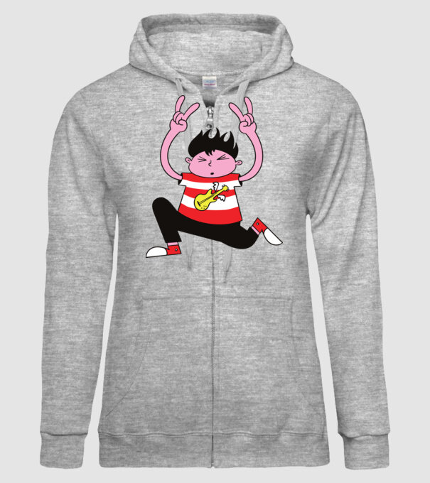 Băiat Rocker model gri pe tricou