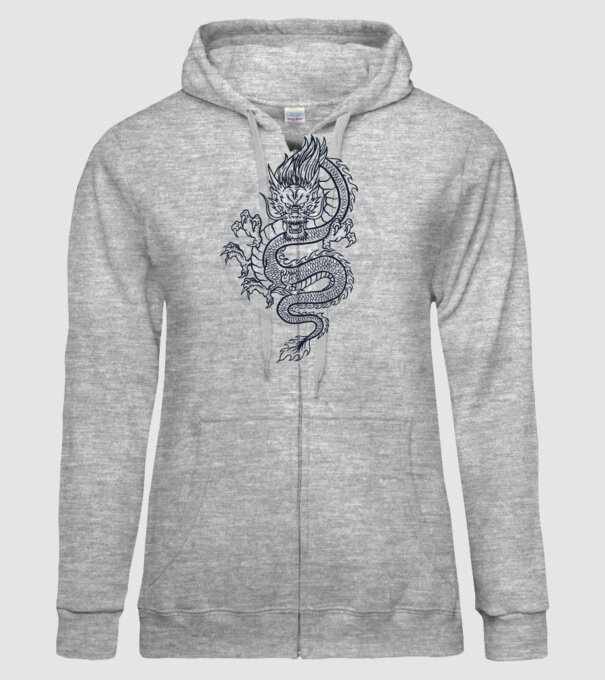 Dragon Tribal model gri pe tricou