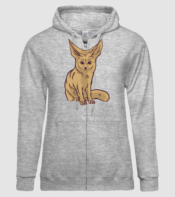 Vulpe de deșert model gri pe tricou
