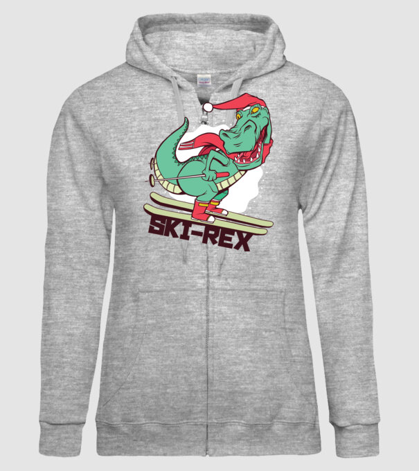 Ski Rex model gri pe tricou