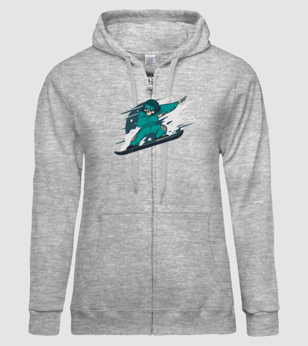Schelet Snowboard DAB model gri pe tricou