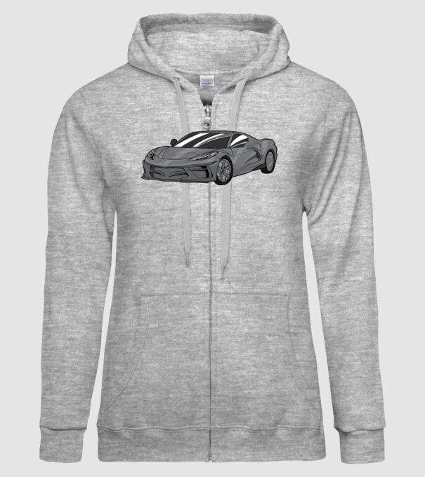 Mașină sport model gri pe tricou