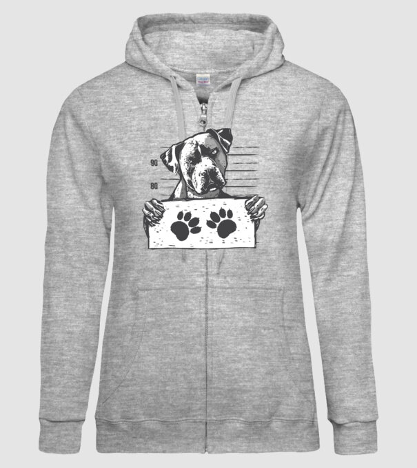 Staffordshire Terrier Închisoare model gri pe tricou
