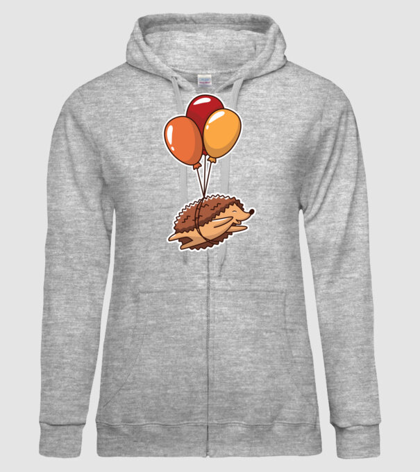Arici cu balon model gri pe tricou