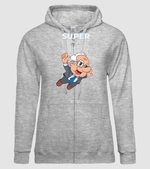 Super Bernie Sanders model gri pe tricou