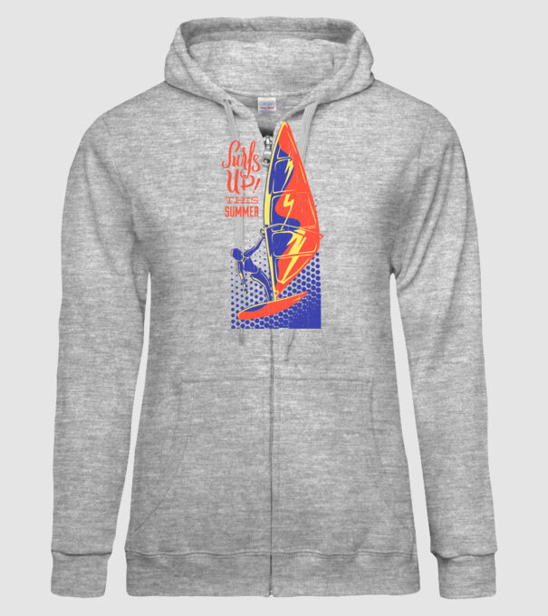 Surfs up this summer model gri pe tricou