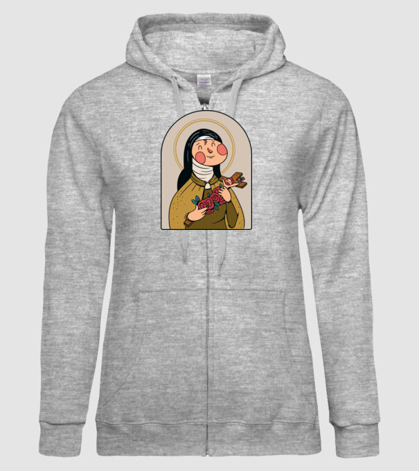 Sfânta Tereza model gri pe tricou