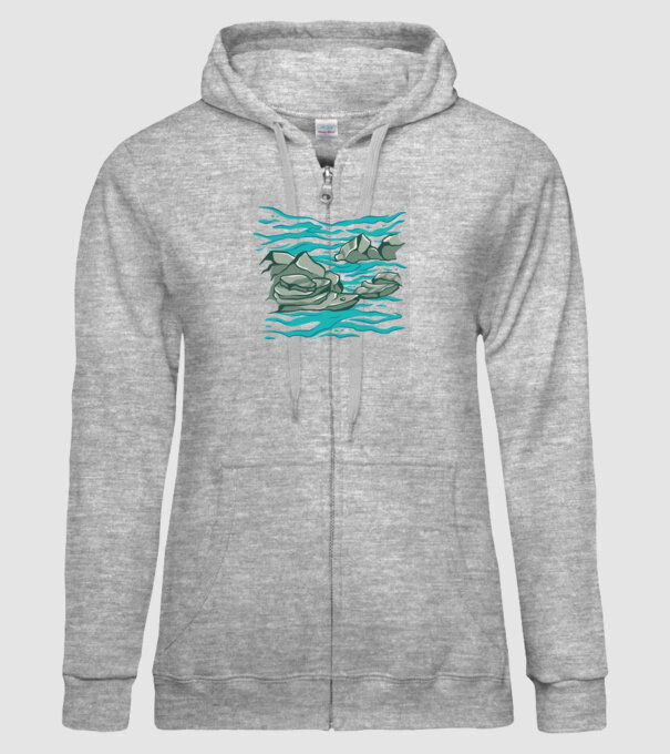 Oceanul cu Stânci model gri pe tricou